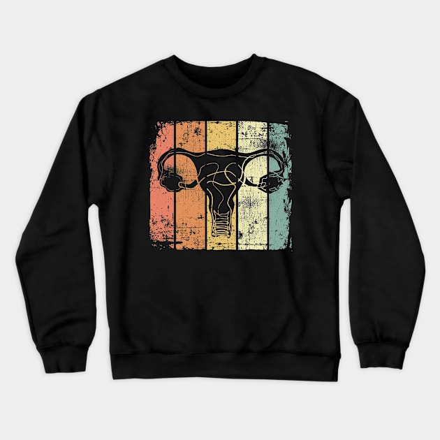 Uterus Feminism Vintage Crewneck Sweatshirt by Teeladen